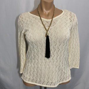Jones New York (COUNTRY) Cream Knit Top